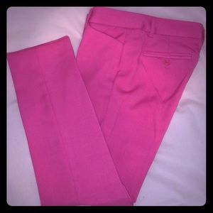 Gap slim cropped bright pink slacks 00P